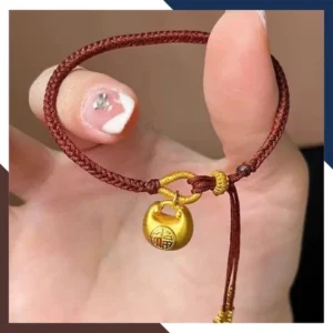 Vòng Charm Túi Tiền Chữ Phúc Vàng 24k