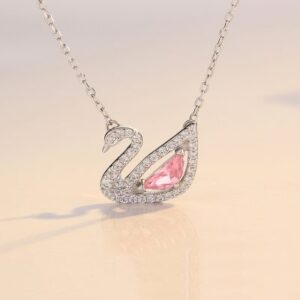 Dây chuyền bạc nữ đính đá CZ hình chú thiên nga Swan