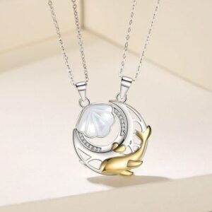 Dây chuyền đôi bạc đính đá CZ Forever Love